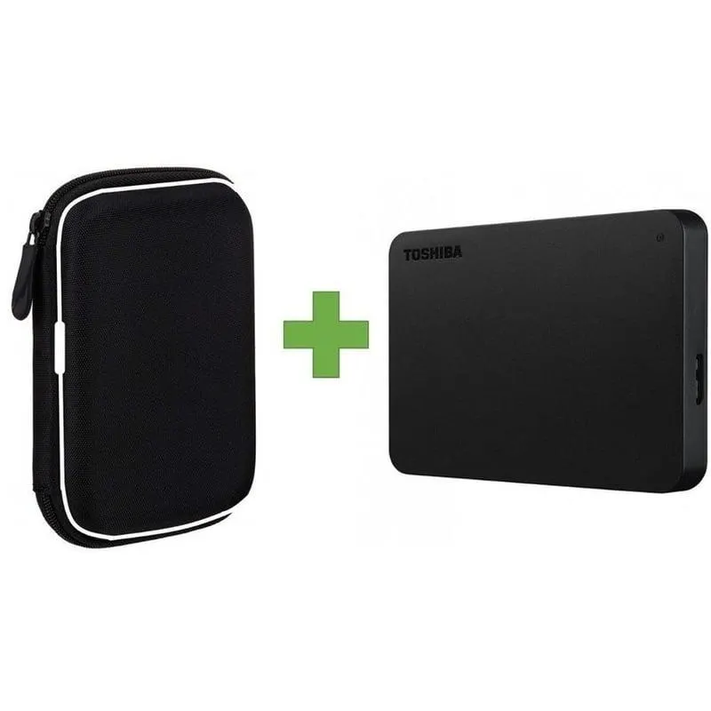 Disco duro externo 2tb toshiba canvio usb 3.0 + estuche