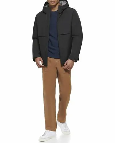 Sudaderas Dockers Flex Tech Welded Flange Hoodie Hombre Negras | XESIJ5703