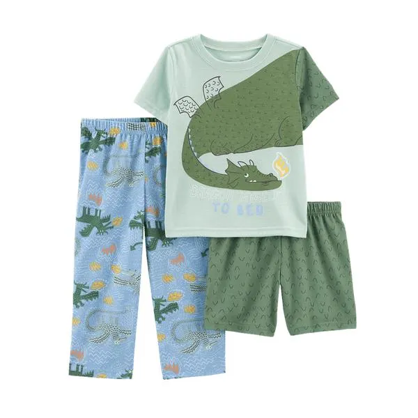 Pijama 3 Piezas Dragones Niños - Carter's