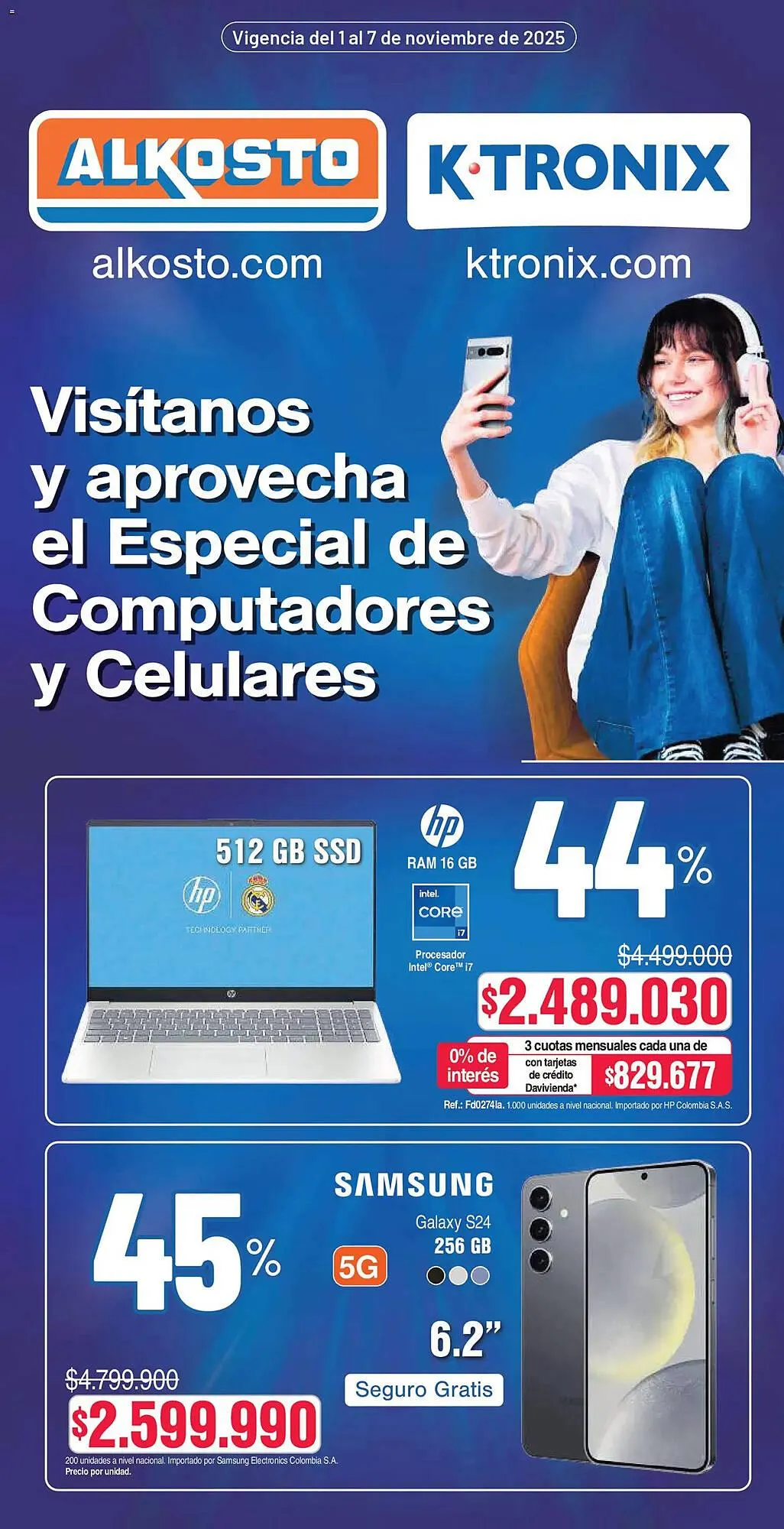 Catalogo de Catálogo Alkosto 1 de noviembre al 7 de noviembre 2025 - Pag 1