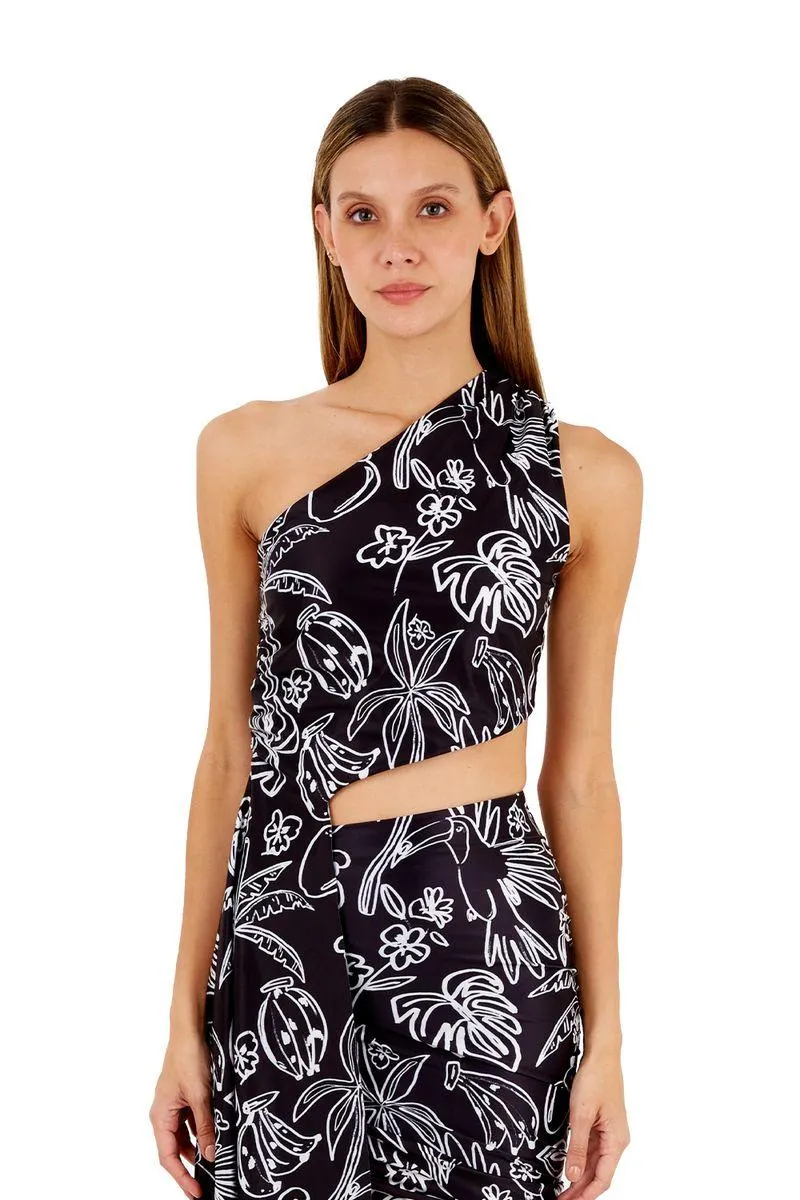 Top Estampado Negro para mujer Ariella