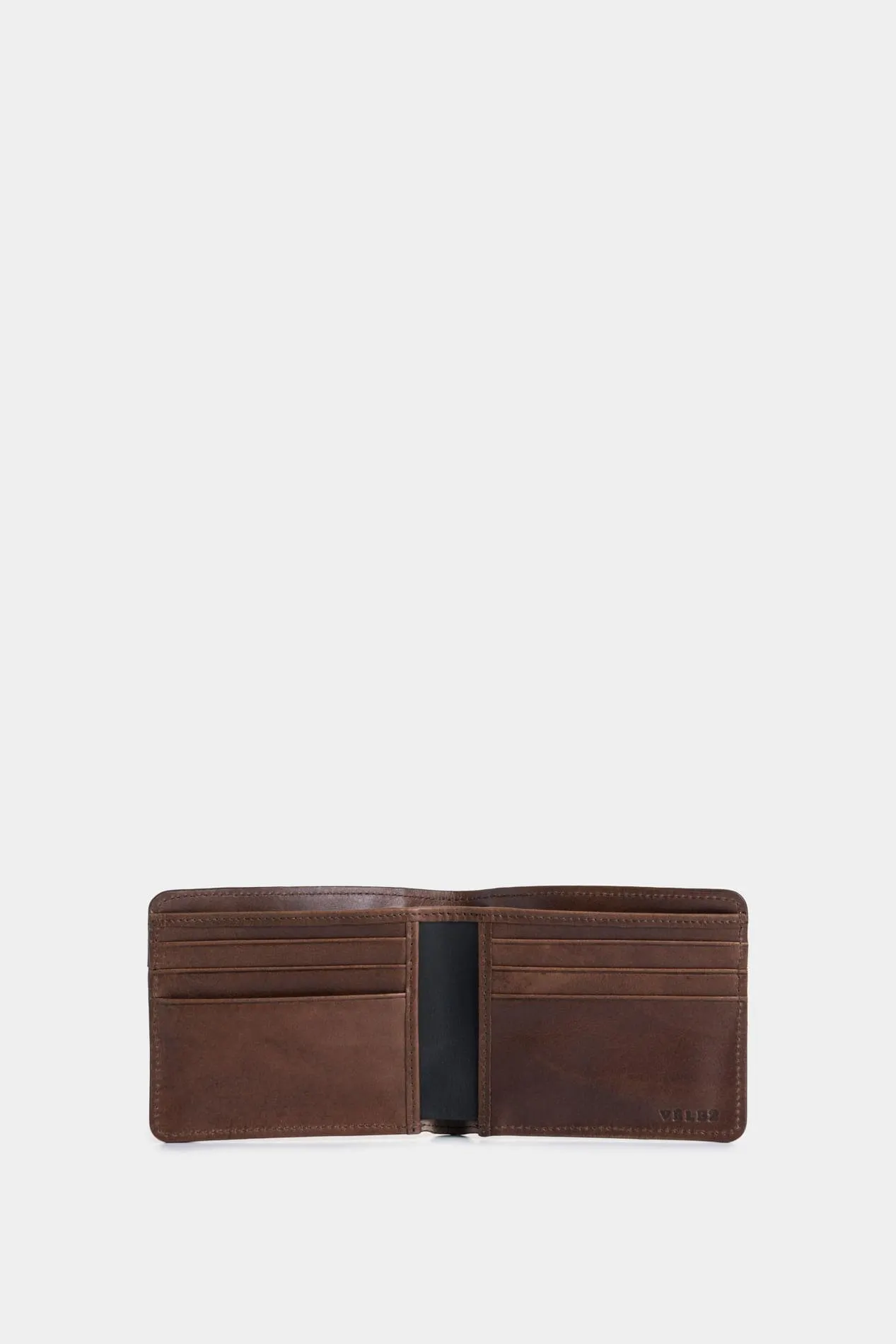 Billetera de cuero Leather contrastes Cafe