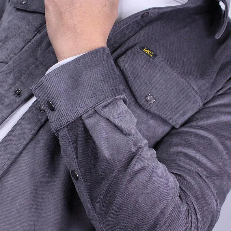 Camisa en Pana para Hombre Lec Lee - Gris Oscuro