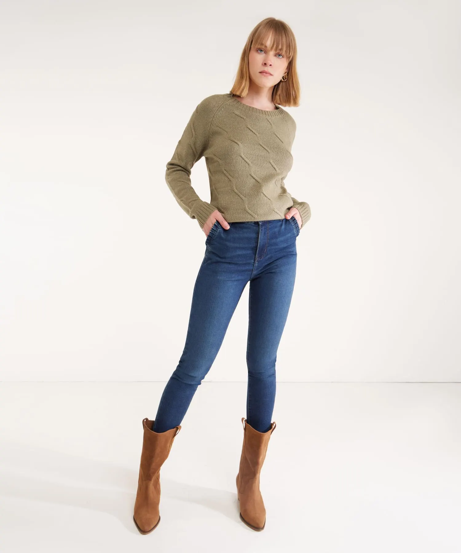 Jean Skinny con Bolsillos en Ruches