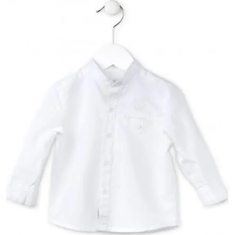 CAMISA LINO BLANCA MANGA LARGA LOSAN REF 017-3790AL