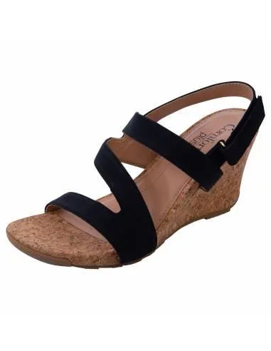 Sandallias Silvie con taco tipo cuña para mujer