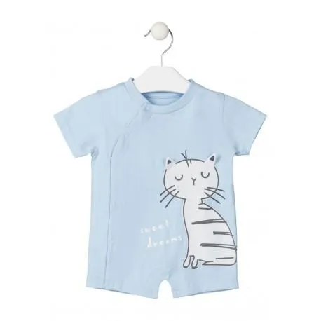 ENTERIZO GATITO AZUL NIÑO BABY LOSAN REF 11V-P005AL