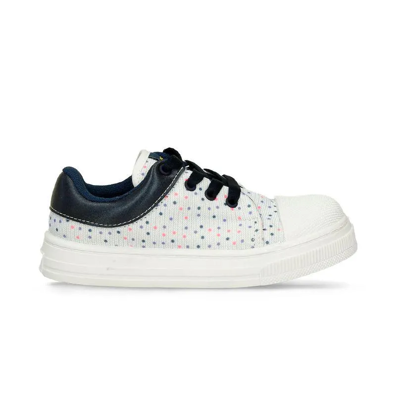 Tenis Casuales Blanco-Azul Bubblegummers Praga Niña