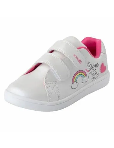 Zapatos casuales con diseño de arco iris para niña pequeña