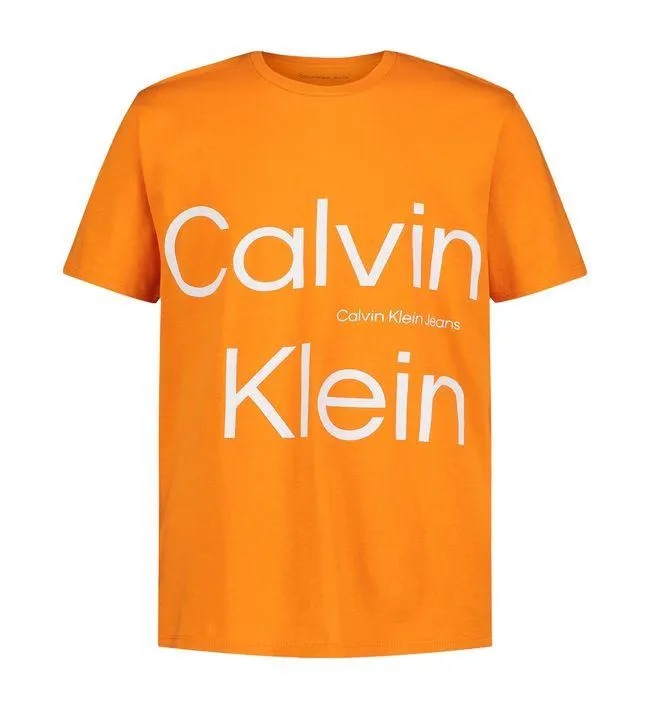 Camiseta Naranja Con Macrologo Para Niño