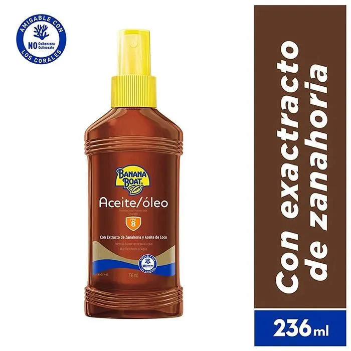 Aaceite Protector Banana Boat Oleo spf 8 frasco x 236 ml