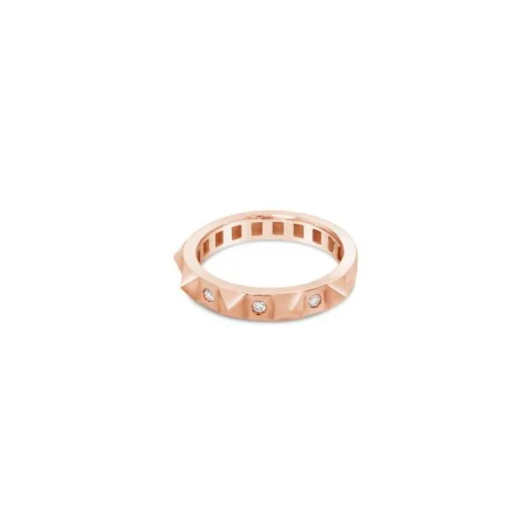 Anillo taches Bauer oro rosa 18K y diamantes