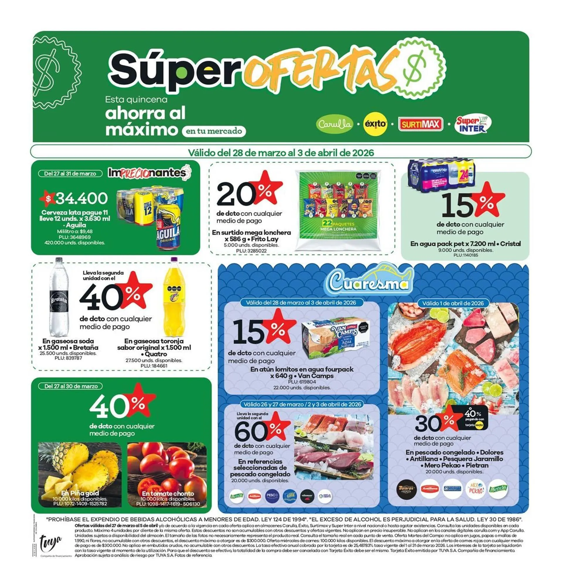 Catalogo de Catálogo Carulla 31 de marzo al 5 de abril 2026 - Pag 1