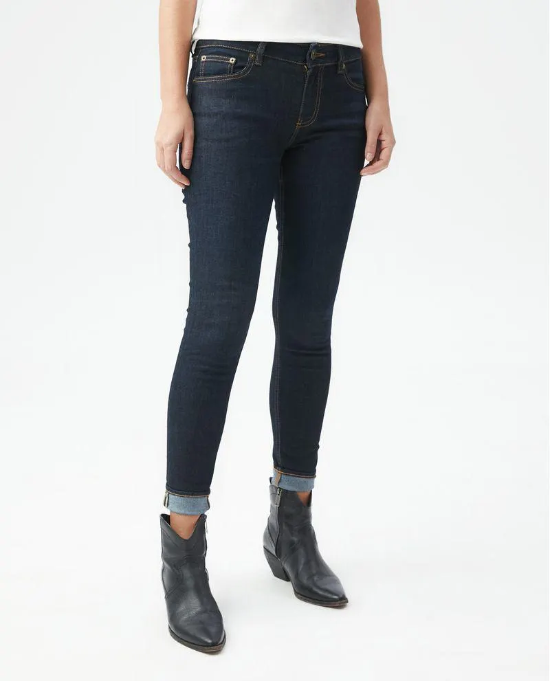 Jean de Mujer Rusty Pulse, Low Rise Bota Skinny - Azul Oscuro