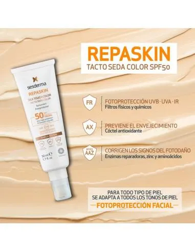 REPASKIN SPF50 TACTO SEDA COLOR SPF 50+ X50ML