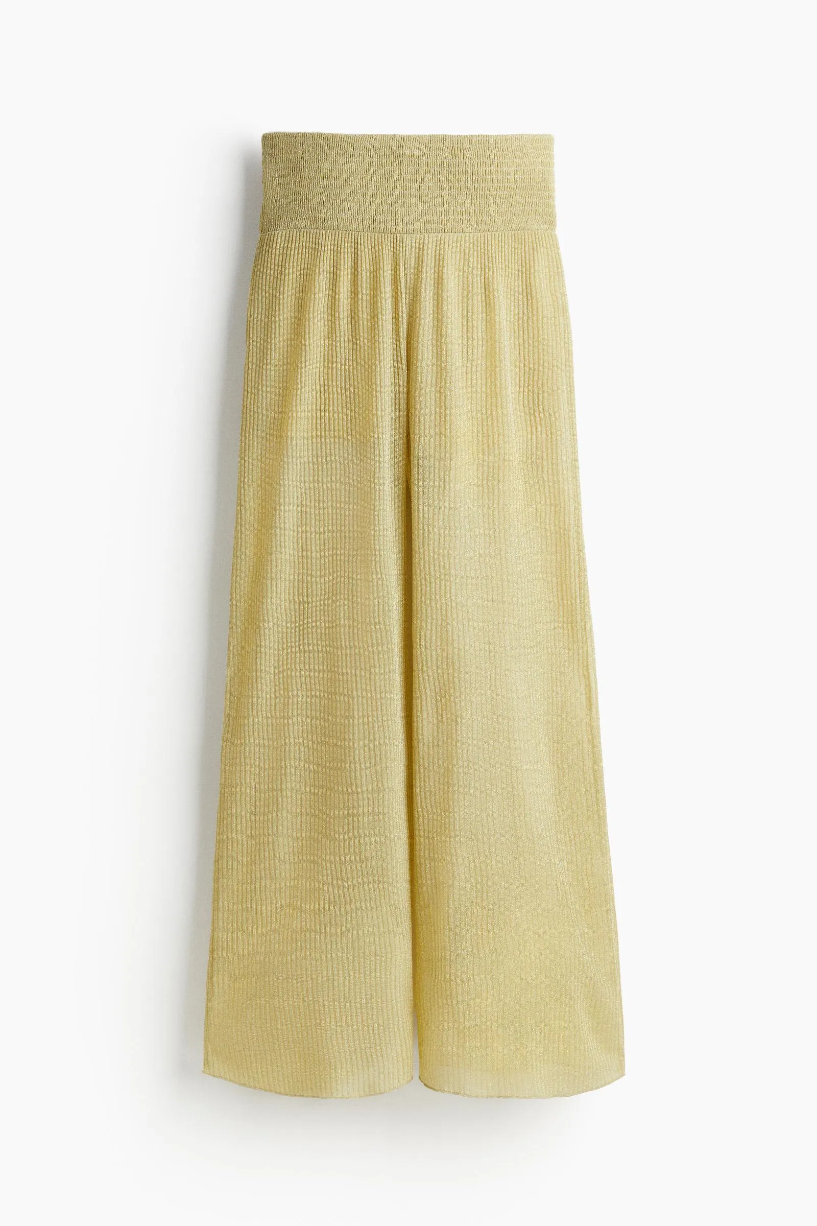 Pantalón brillante con pretina enresortada