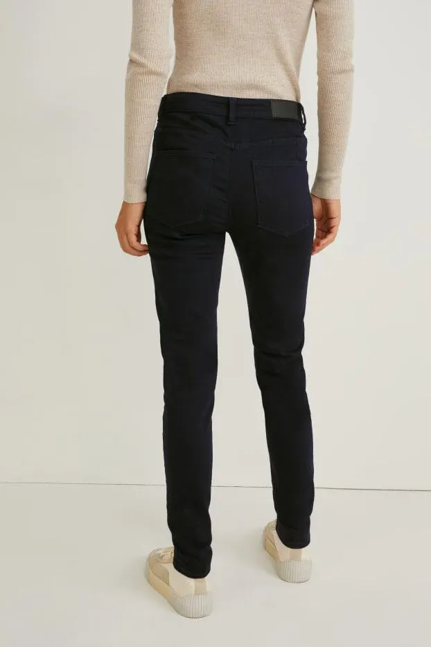 Skinny jeans - mid waist - tvarující džíny - LYCRA®