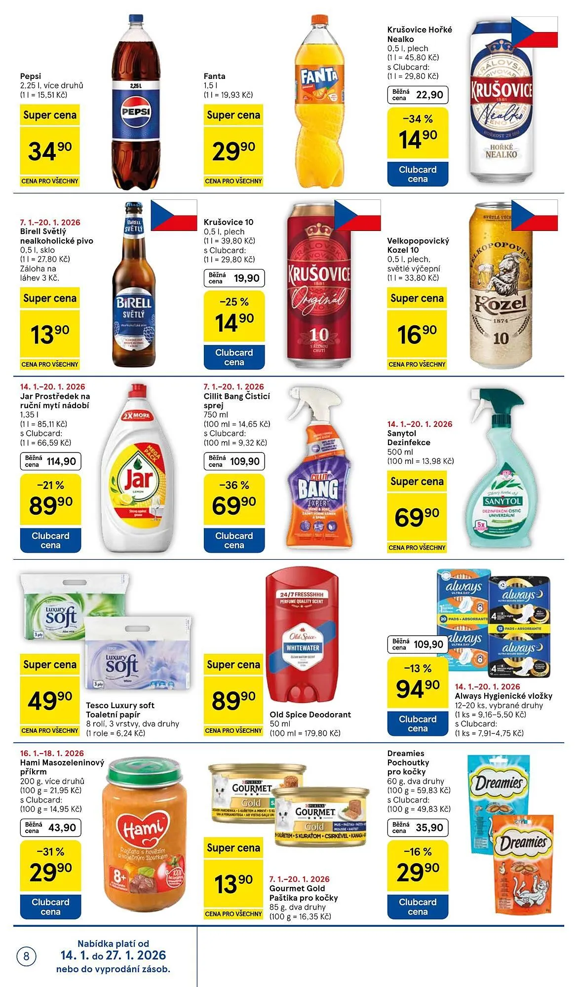 Tesco leták - 14. ledna 20. ledna 2026 - Page 8
