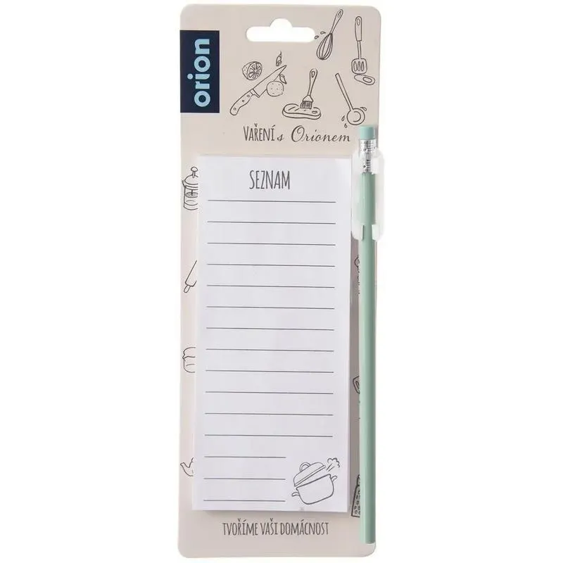 Blok na lednici s magnetem + tužka