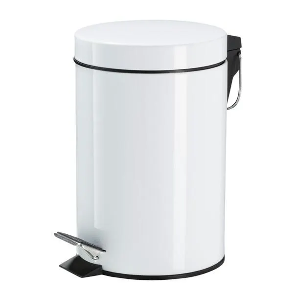 Odpadkový koš WHITE hliník/plast, 3 l