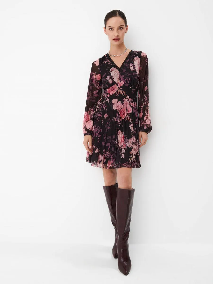 Rochie mini, cu flori