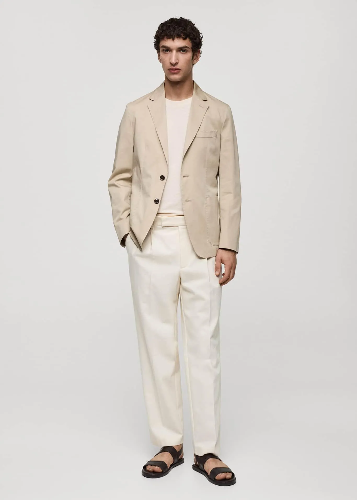 Bavlněné sako slim fit