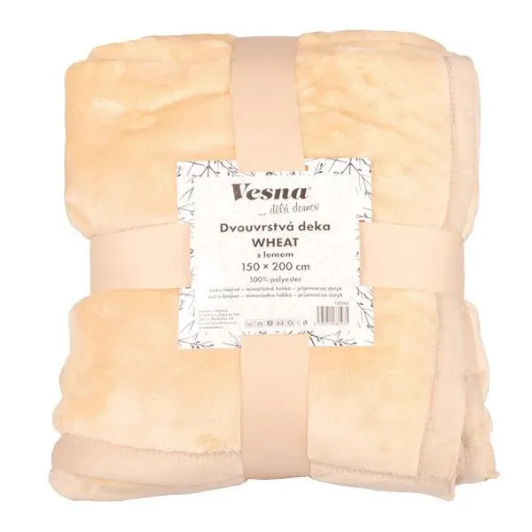 Dvouvrstvá deka s lemem WHEAT 150x200 cm