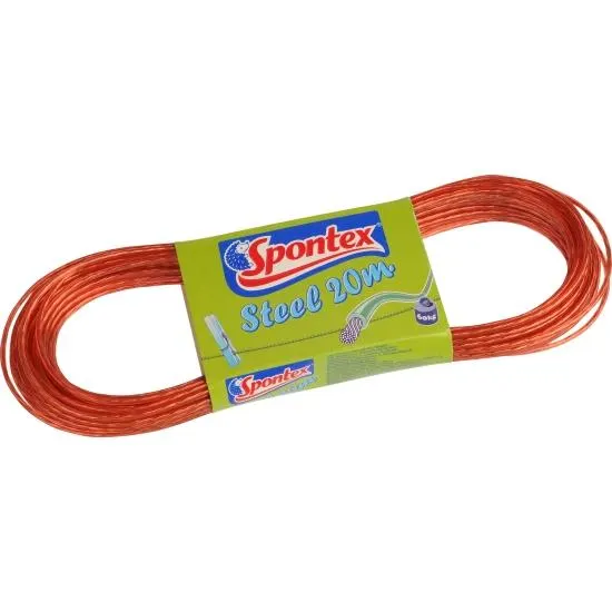 Spontex ocelová šňůra s plastovým povrchem, délka 20 m