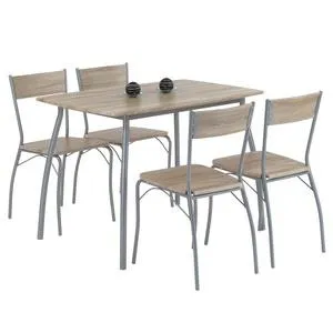 HANS SON, dub sonoma/šedý lak Jídelní sestava