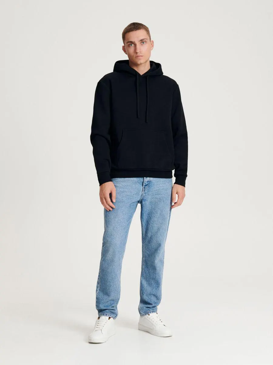 Hladká mikina s vysokým podílem bavlny