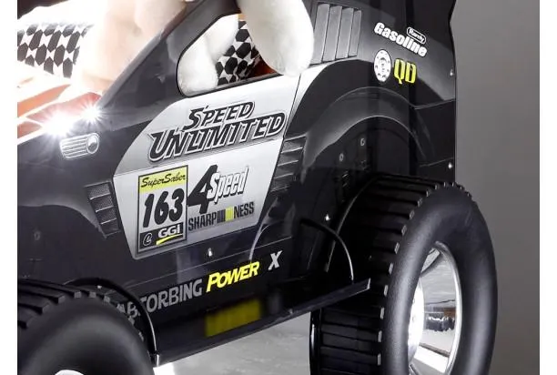 Dětská postel Jeep 90x200 cm, černé závodní auto