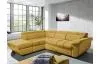 Rohová sedací souprava Speedway, žlutá látka, levý roh, bez rozkladu