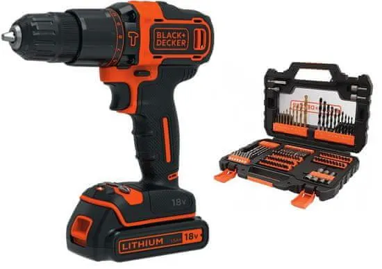 Black+Decker BDCHD18S1A + 104dílná sada v hodnotě 1399 Kč