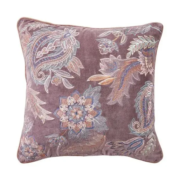 BOHEMIAN Polštář květiny 50 x 50 cm - hnědá