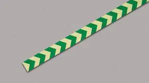 Fotoluminiscenční proužek (směr úniku, Alu, samolepící) - 1 m×3 cm/ FL-fólie protiskluzová