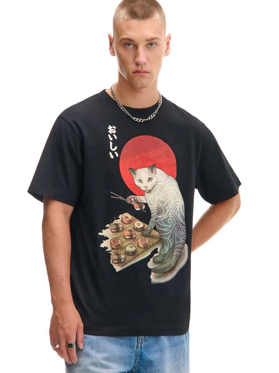 Černé tričko s potiskem