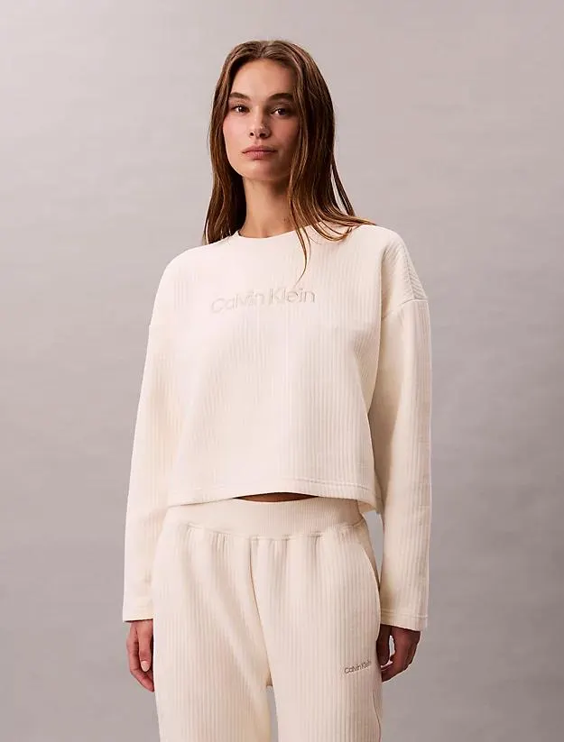 Quilted Fleece Lounge Sweatshirt