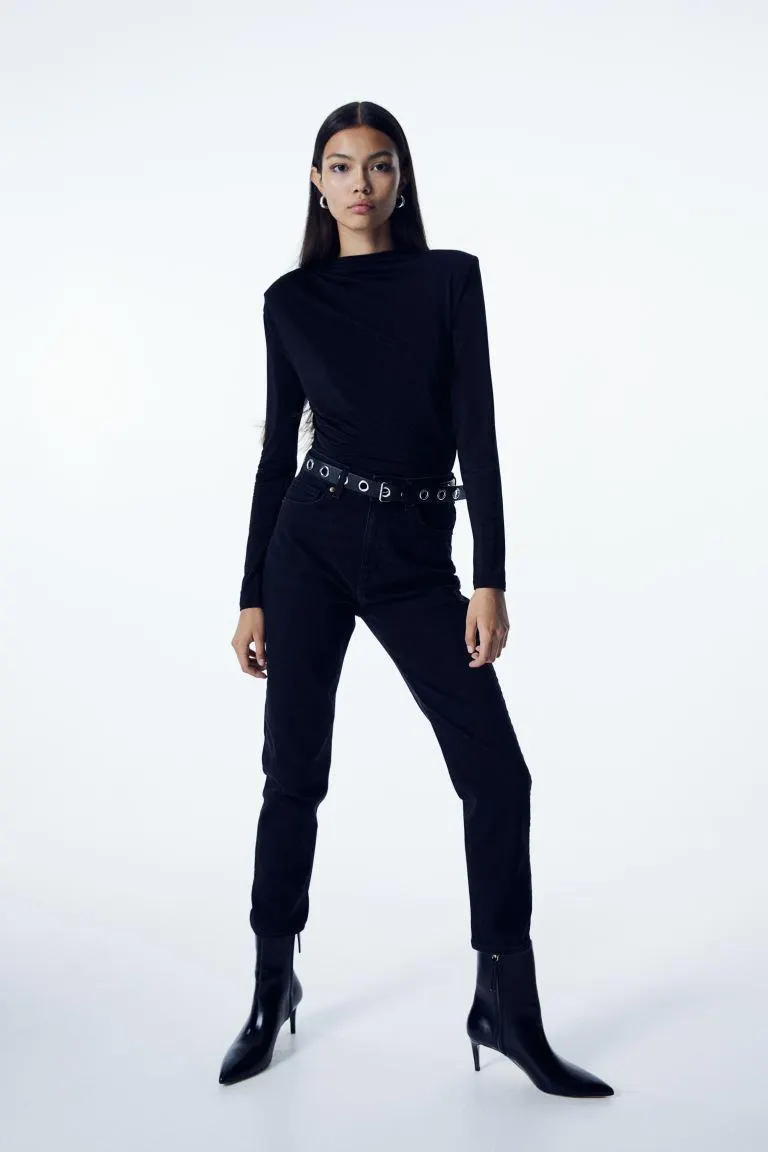 Slim Mom High Ankle Jeans