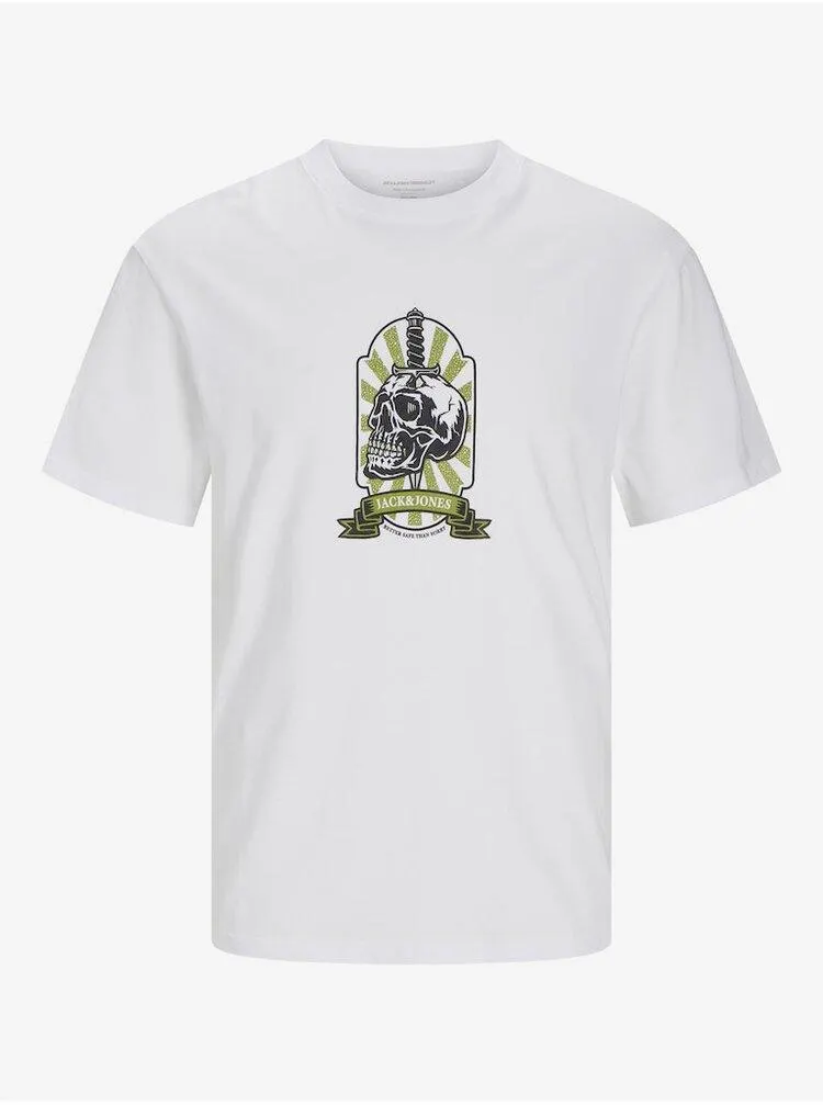 Bílé pánské tričko Jack & Jones Seven