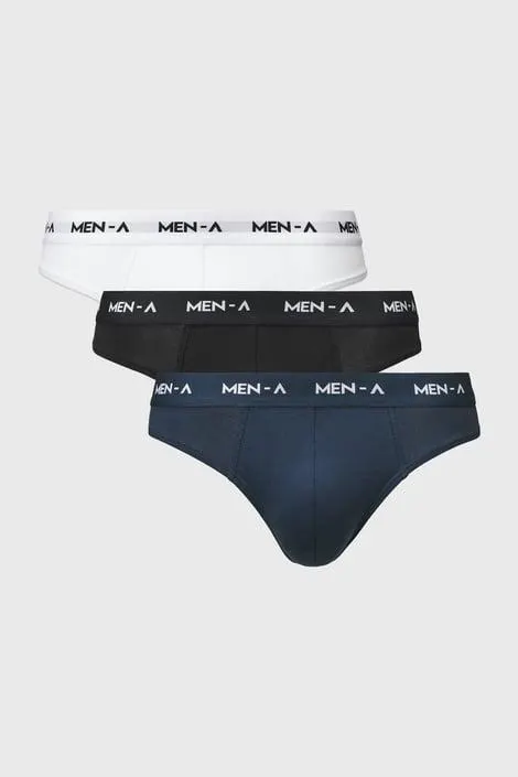 3 PACK tang MEN-A - černobílá