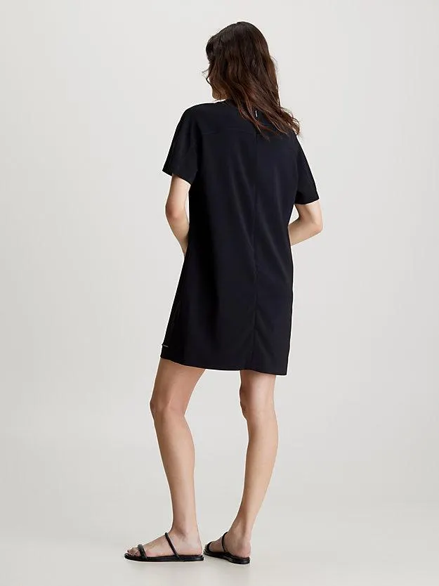 Relaxed Crepe Mini Shift Dress