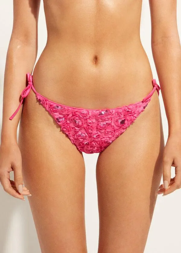 Kalhotky se šňůrkami a květy k plavkám Parigi