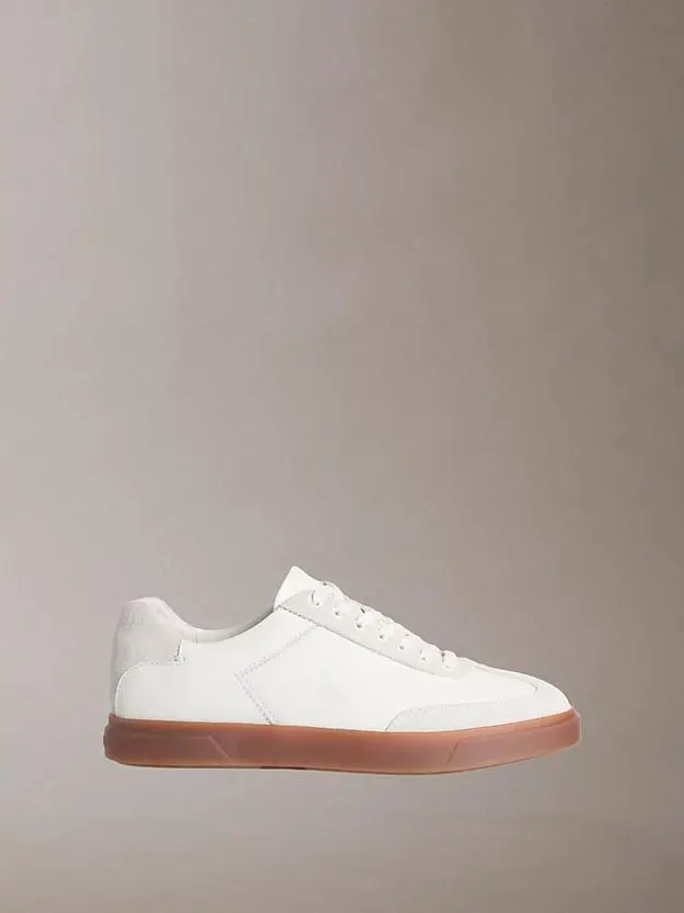 Leather Signature Logo Trainers