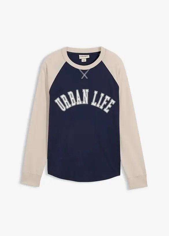 Triko s dlouhým rukávem, z čisté organické bavlny