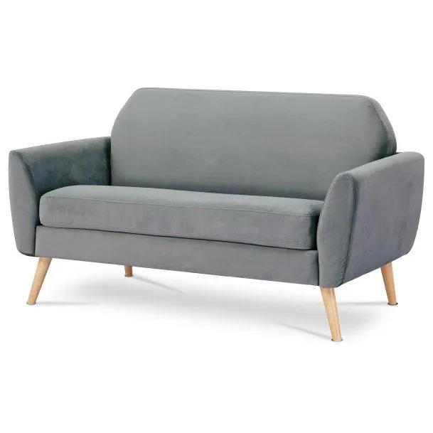 Dvoumístná sedačka šedostříbrná ASB-014 SIL