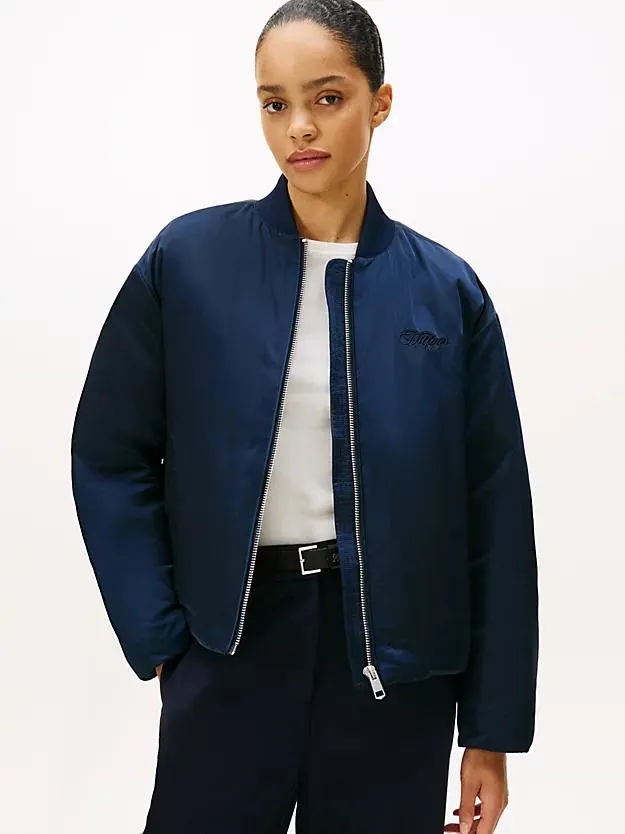 Padded Water Repellent Relaxed Bomber Jacket