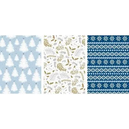 DITIPO Balicí papír Blue Winter různé motivy 70 x 200 cm, 1 ks