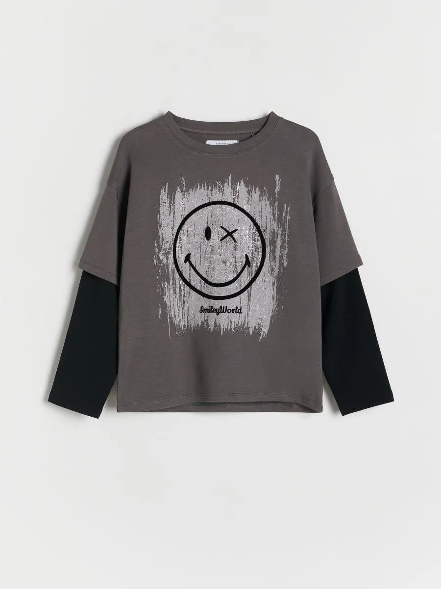 Tričko s dlouhými rukávy SmileyWorld®