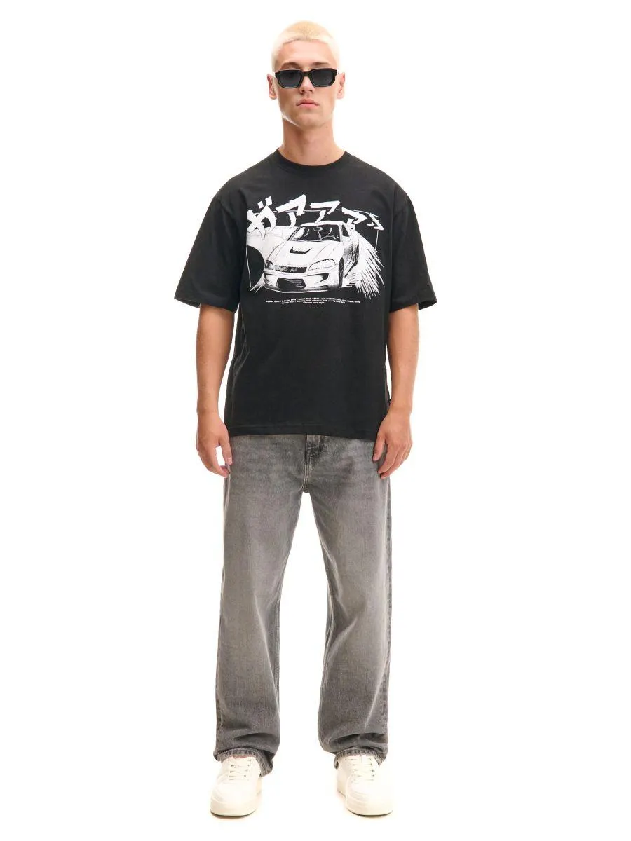 Černé tričko s potiskem