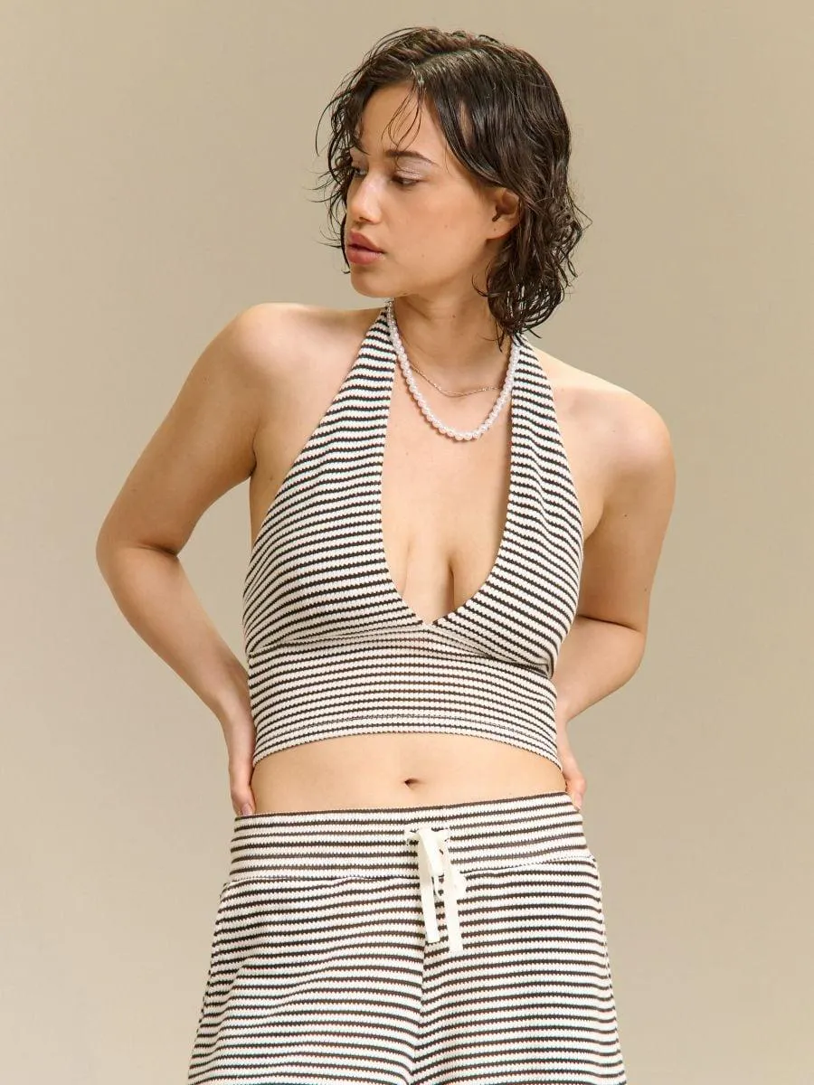 Krátké tričko crop top s vázáním